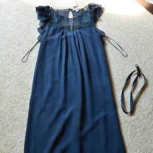 Rebecca Taylor Sleeveless Silk Belted Dress Size 2